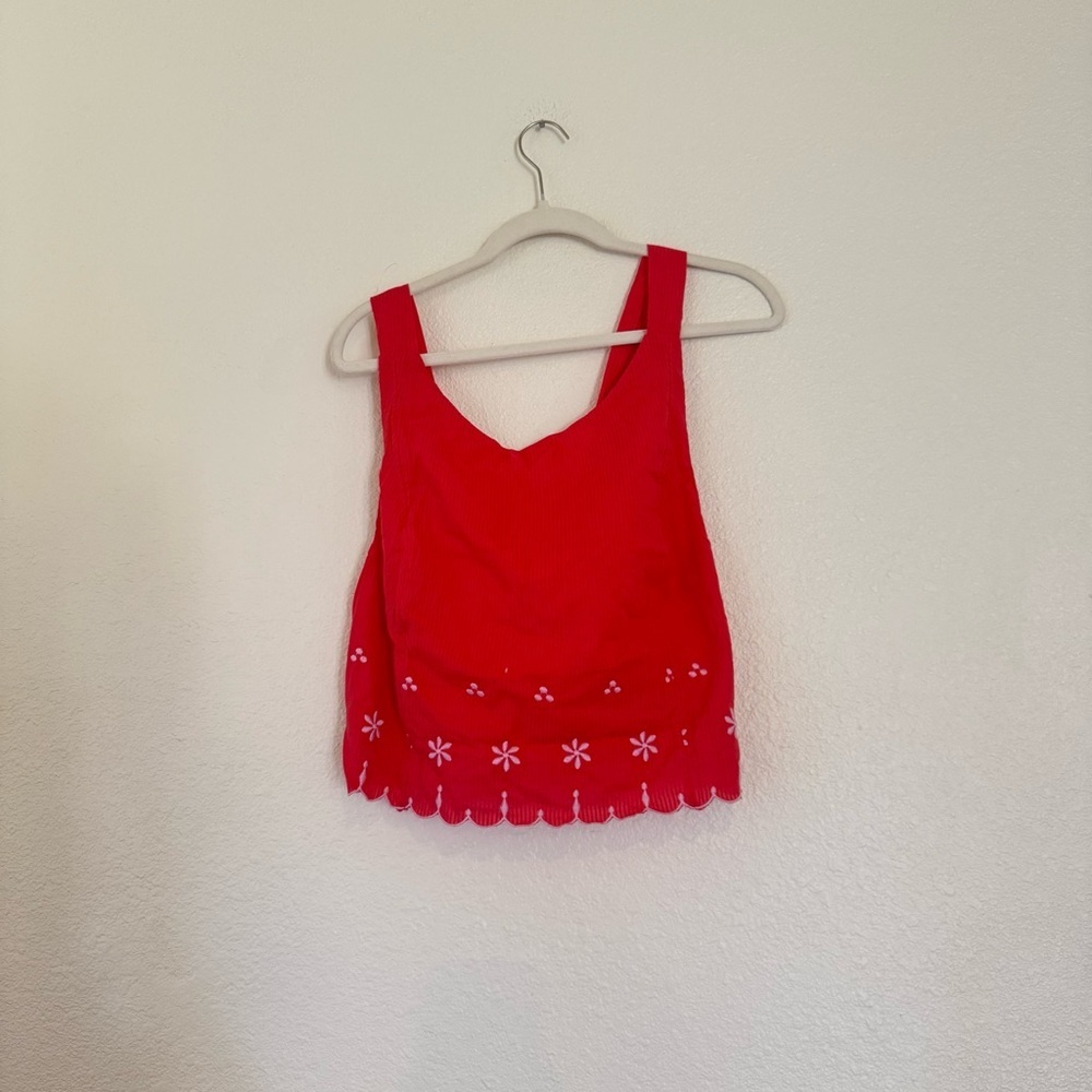 NWOT free people Kayla solid embroidered top - Picture 4 of 10